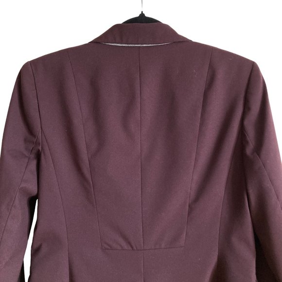 Banana Republic Blazer Burgundy Office Siren Business Casual Size 4 Small - Picture 9 of 15